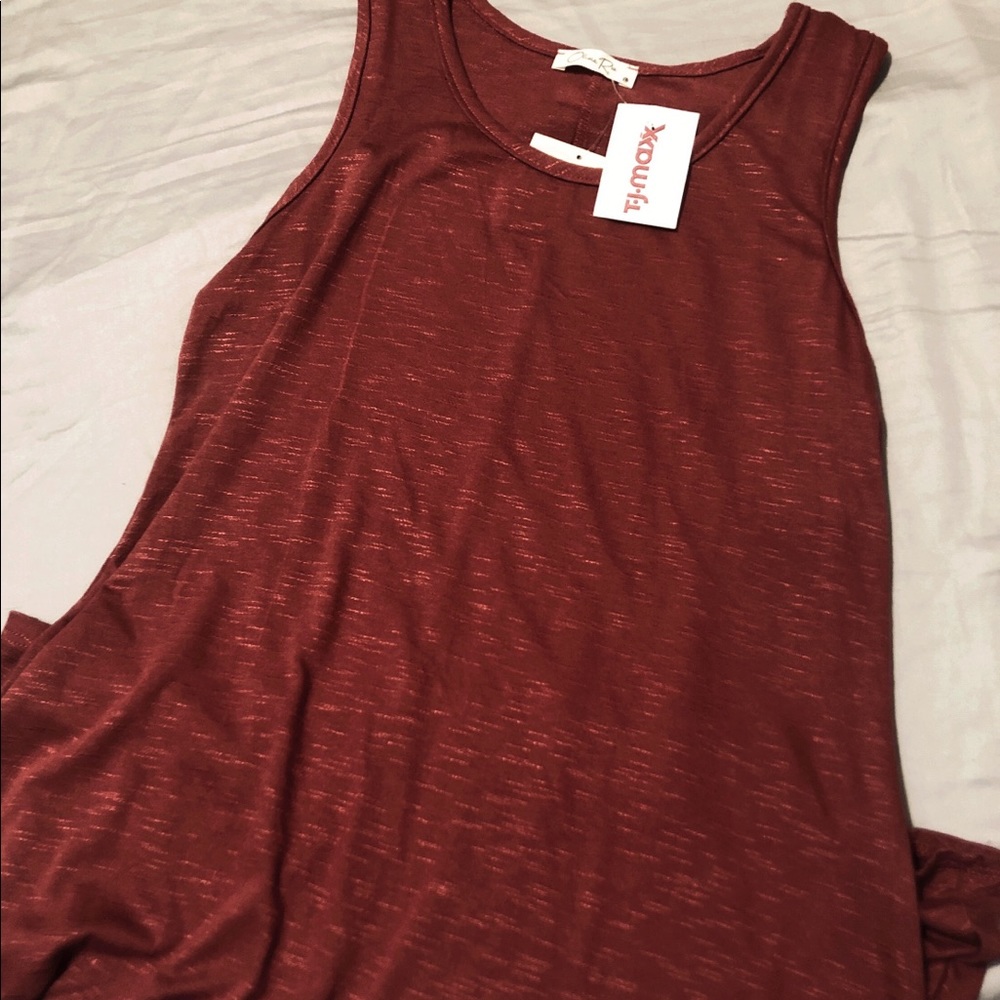 Tank top dress burnt orange